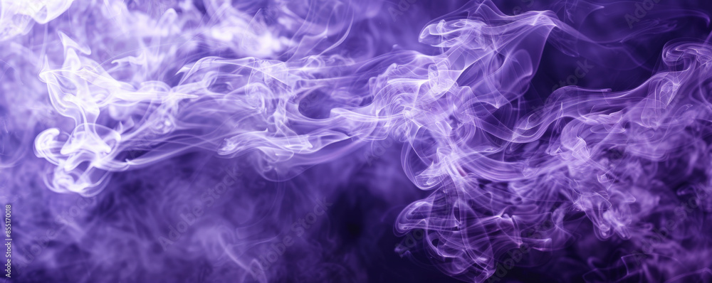 Smoke background with ghostly, white smoke on a deep purple backdrop. Smoke background with ghostly, white smoke on a deep purple backdrop.
