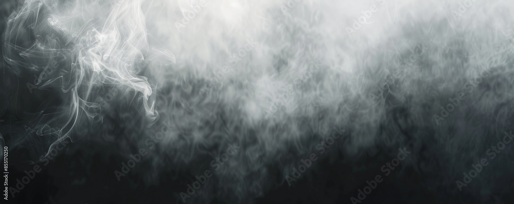 Smoke background with soft, silver smoke gently rising against a dark background. Smoke background with soft, silver smoke gently rising against a dark background.