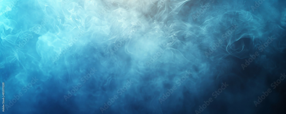 Smoke background with soft, sky blue smoke against a dark background. Smoke background with soft, sky blue smoke against a dark background.