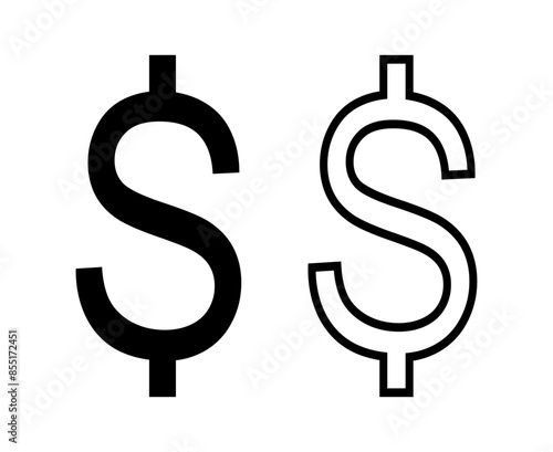 ikona znaku dolara, grafika wektorowa
