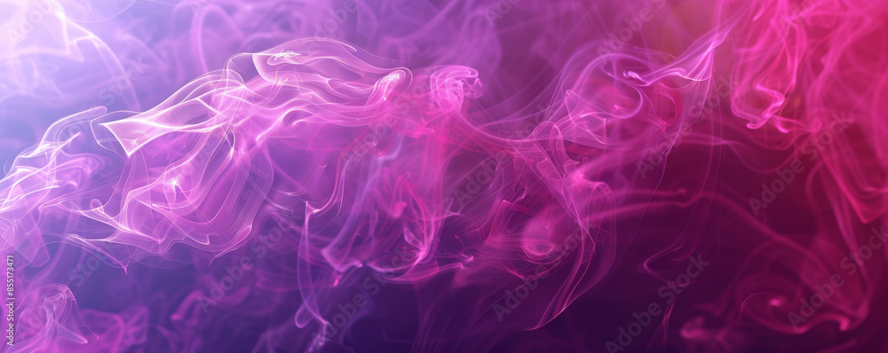 Fototapeta premium Smoke background with vibrant, fuchsia smoke creating artistic shapes.