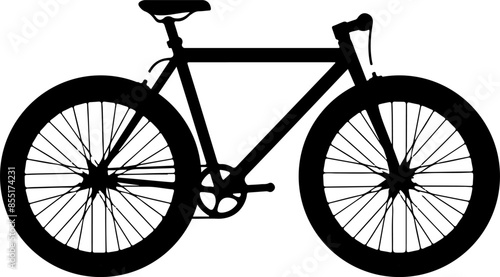 Silhoutte of a bicycle