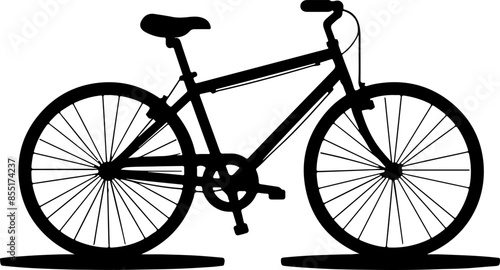 Silhoutte of a bicycle