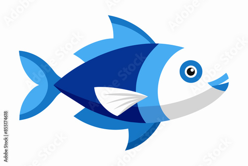 a white and blu fish