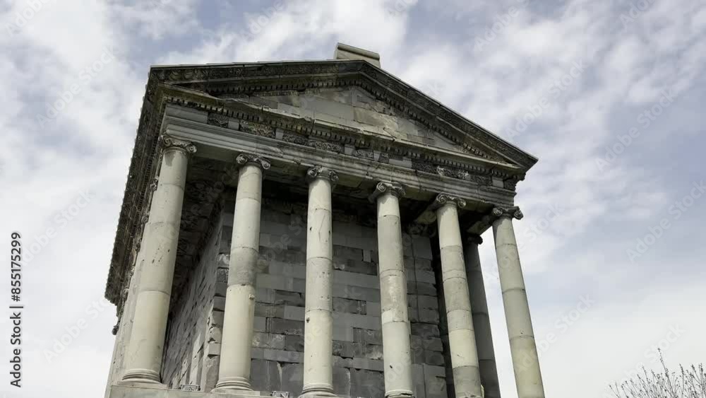 View of Garni temple on spring day. Garni village Armenia View of Garni temple on spring day. Garni village Armenia