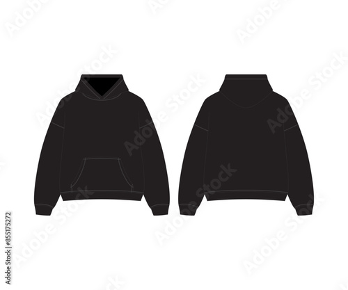 Black Hoodie Template Hoodie Sweatshirt Long Sleeve Hoody Design Flat Fashion Template Streetwear Hoodie Apparel TemplateWhite Hoodie Template Hoodie Sweatshirt Long Sleeve Hoody Design Flat Fashion T