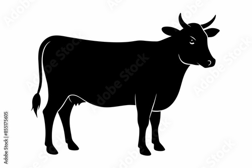 black silhouette cow
