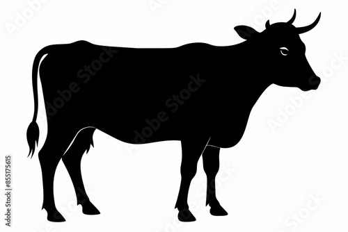 black silhouette cow