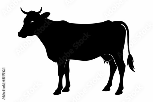 black silhouette cow