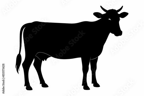 black silhouette cow