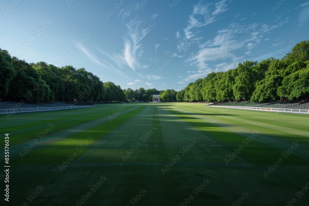 A deserted cricket ground with an empty pitch and neatly arranged seating Hyper realistic. Shot with canon 5d Mark III --ar 3:2 --style raw Job ID: 0e99dcc4-b3c4-4507-8d46-35deacb8b1e3 A deserted cricket ground with an empty pitch and neatly arranged seating Hyper realistic. Shot with canon 5d Mark III --ar 3:2 --style raw Job ID: 0e99dcc4-b3c4-4507-8d46-35deacb8b1e3
