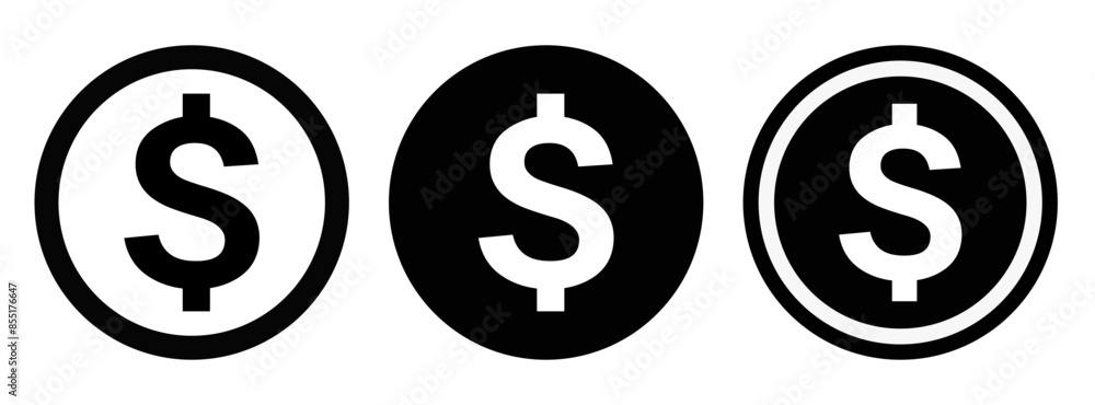 ikona znaku dolara, grafika wektorowa ikona znaku dolara, grafika wektorowa