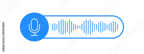 Voice Message icon modern flat vector image. Voice chat icon. Podcast Microphone. Audio message.