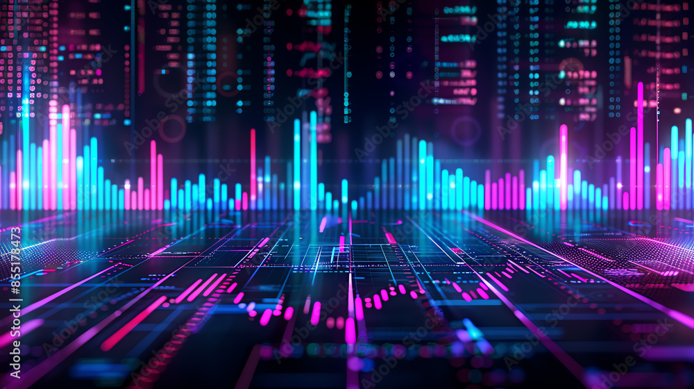 Advanced asset allocation analysis with holographic charts, side view, enhancing portfolio diversification, futuristic tone, Complementary Color Scheme. Advanced asset allocation analysis with holographic charts, side view, enhancing portfolio diversification, futuristic tone, Complementary Color Scheme.