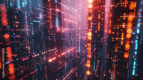 Wallpaper Mural a wall of lights that are glowing brightly in the dark room Torontodigital.ca