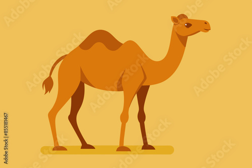 camelo vector illustration white background
