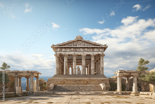 Greek temple image. Greek civilization. Archeology of ancient Greece. News about ancient Greece. History book about ancient Greece.