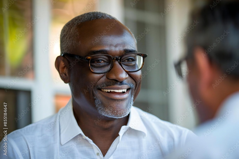 African American Home Care Patient Engages in Positive Conversation with Psychiatrist in the Comfort of His Home African American Home Care Patient Engages in Positive Conversation with Psychiatrist in the Comfort of His Home