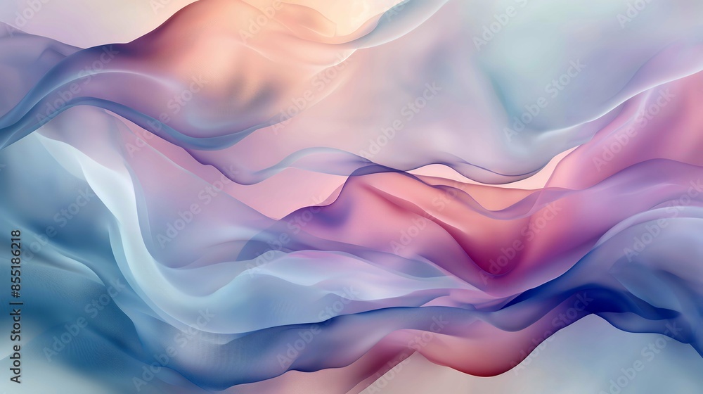 Ethereal Fabric Waves in Pastel Hues, Serene Silk Flow in Artistic Harmony Ethereal Fabric Waves in Pastel Hues, Serene Silk Flow in Artistic Harmony