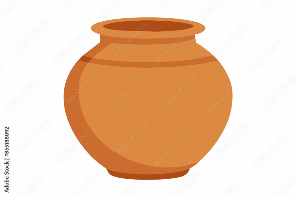 clay jar with white background illustration clay jar with white background illustration
