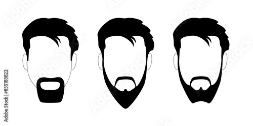 Collection of beards. Men's fashion. Style. Illustration