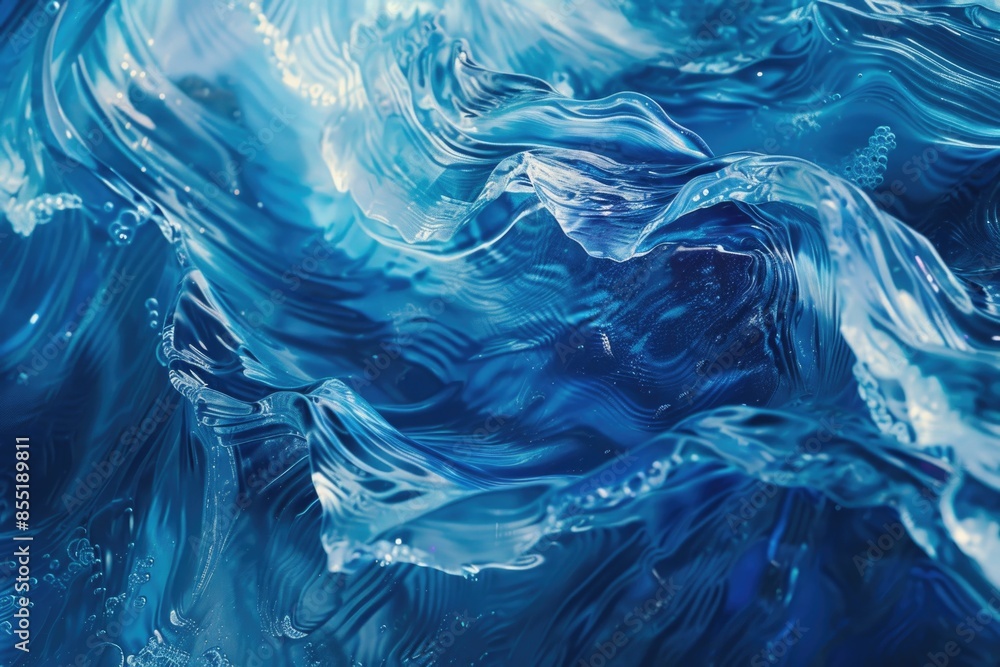 A close-up view of a wave crashing against the surface of the ocean A close-up view of a wave crashing against the surface of the ocean