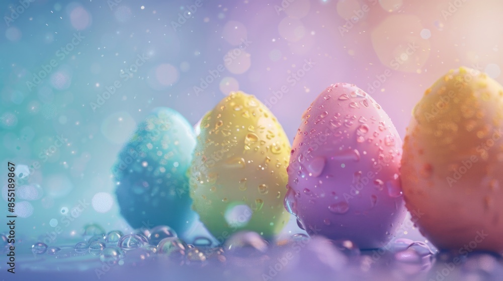A collection of colorful Easter eggs arranged on a table, ready for decoration or gift-giving A collection of colorful Easter eggs arranged on a table, ready for decoration or gift-giving