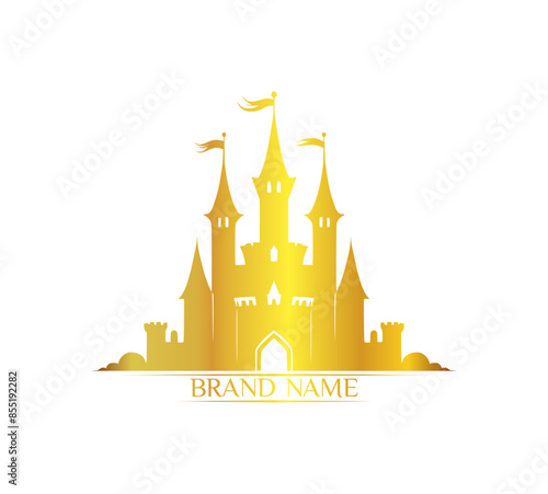 kindom castle logo - gold
