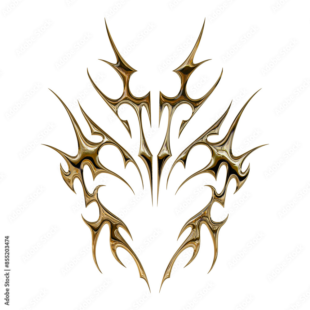 3d chrome metal effect neo tribal y2k gothic style tattoo. Cyber sigilism heart design. 3d chrome metal effect neo tribal y2k gothic style tattoo. Cyber sigilism heart design.