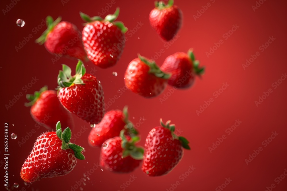 Strawberries and jam in a glass jar Strawberries and jam in a glass jar