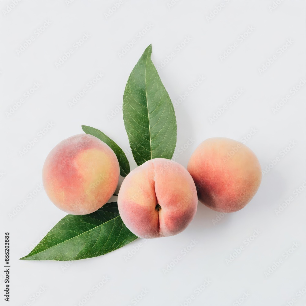 Peach isolated on white background Peach isolated on white background