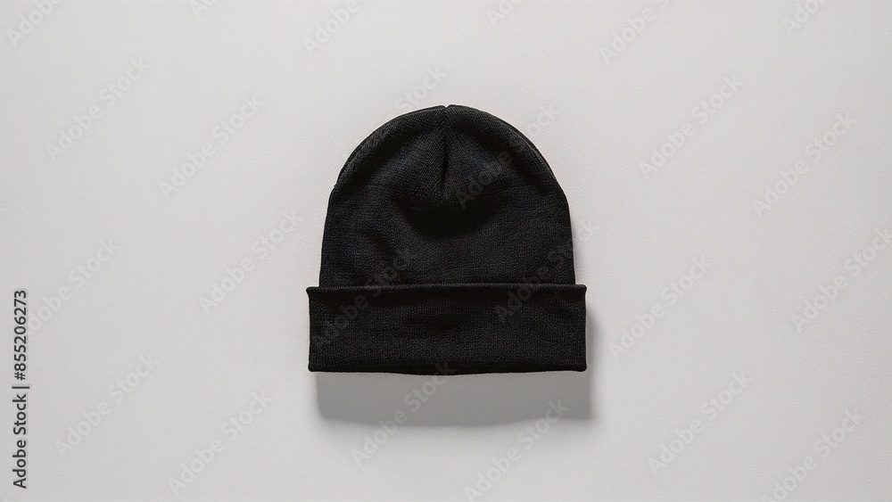 Plain black winter hat sales