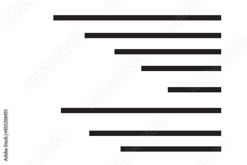 Align left icon set. font left align button in black filled and outlined style.