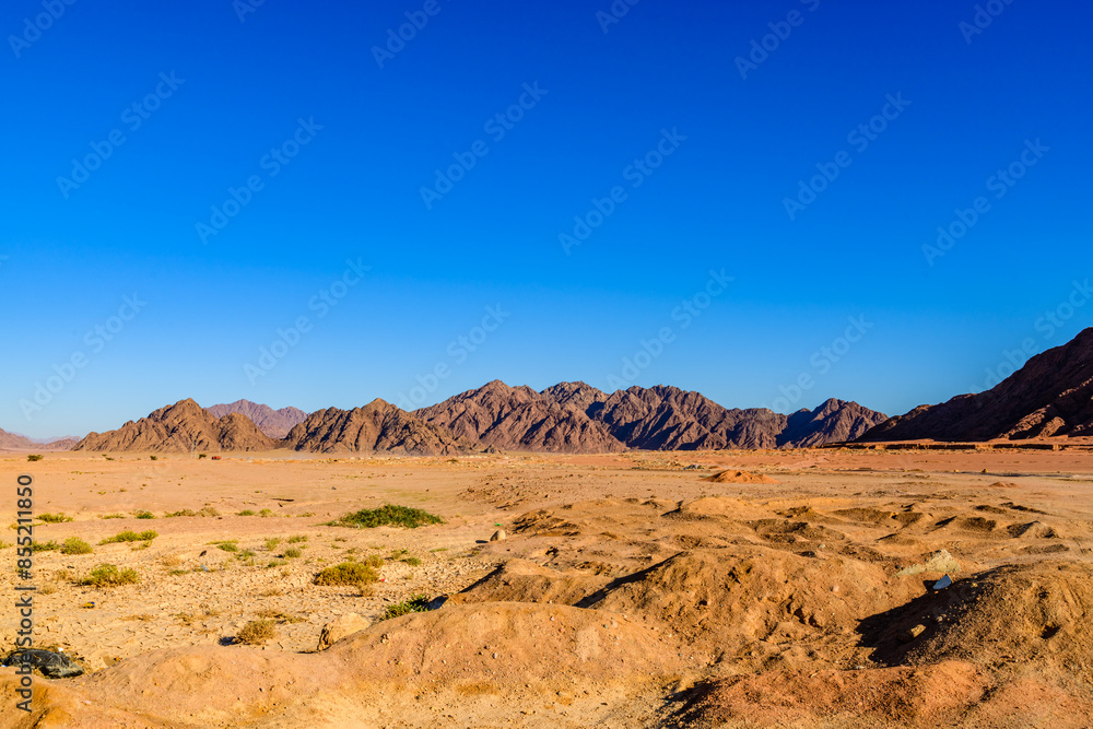View of the mountains at Sinai peninsula in Egypt View of the mountains at Sinai peninsula in Egypt