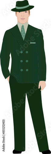 Man dressed in the fashion of the 1920's