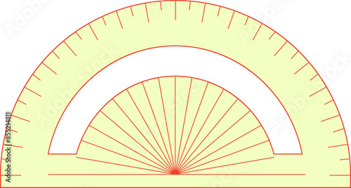 illustration of Semicircular Protractor