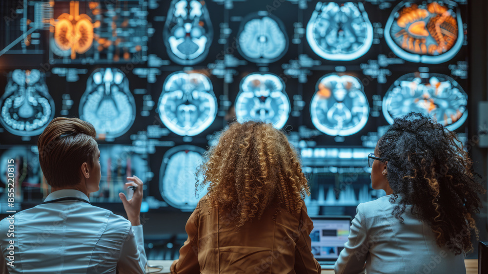 Obraz premium medical prototyping, brainstorming, group of doctors and engineers,generative ai