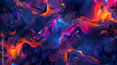 Dynamic 3D Molten Core Background in Vibrant Colors