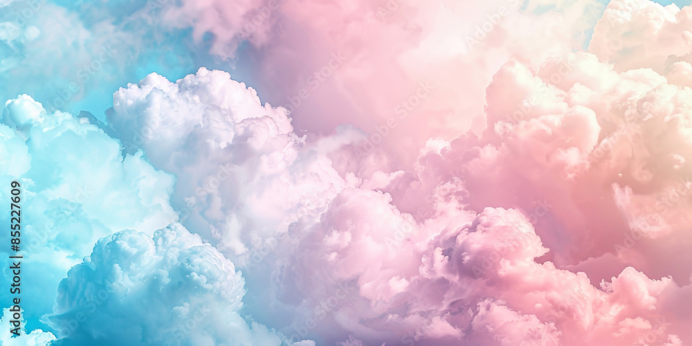 Fototapeta premium Colorful pastel clouds in the sky background