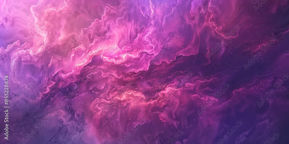 Obraz premium A purple and pink nebula background with swirling clouds of color