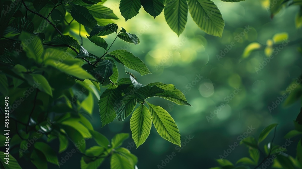 Foliage of green in wooded environment