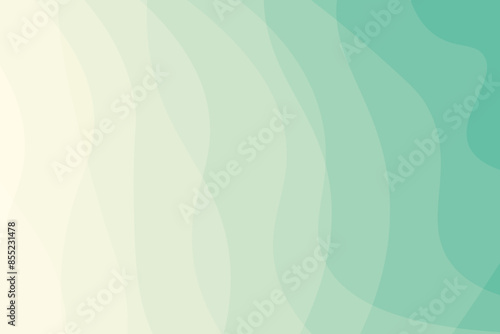 Abstract green gradient wave simple background. Vector illustration.