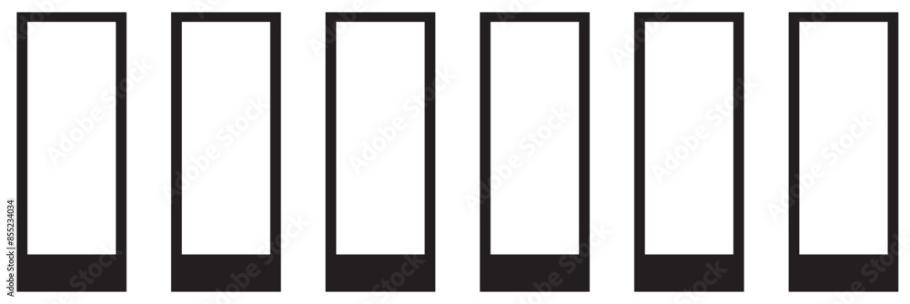 Blank photo booth strip template. Clipart image. isolated on white and black background. EPS 10 Blank photo booth strip template. Clipart image. isolated on white and black background. EPS 10