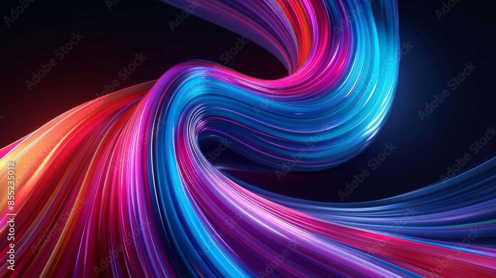 Futuristic digital art featuring colorful swirling lines, vibrant red, blue, and purple hues on a dark backdrop, intricate and dynamic patterns creating a sense of movement and energy Futuristic digital art featuring colorful swirling lines, vibrant red, blue, and purple hues on a dark backdrop, intricate and dynamic patterns creating a sense of movement and energy