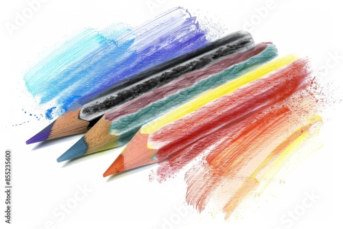 Coal pencil stroke grunge. Coal pencil colorful brush. Chalk texture. Colorful pastel stroke.