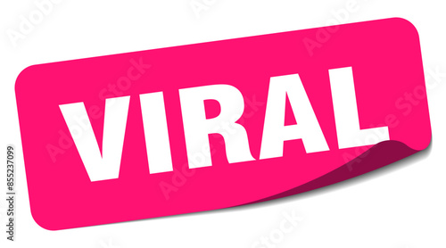 viral sticker. viral label