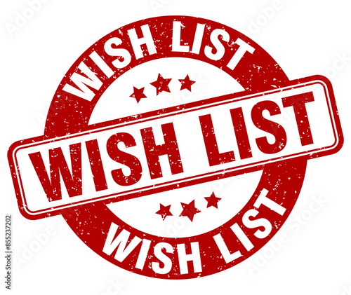 wish list stamp. wish list label. round grunge sign