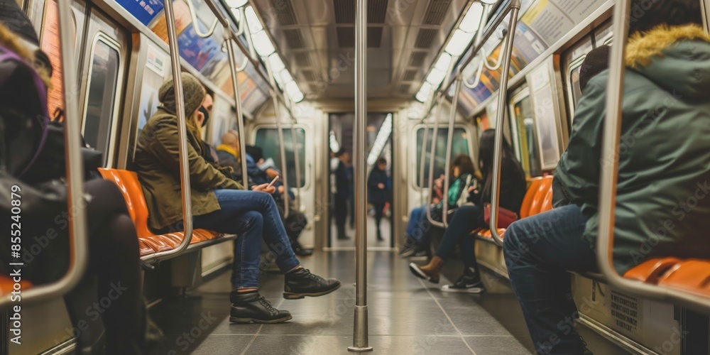 Fototapeta premium people in the subway