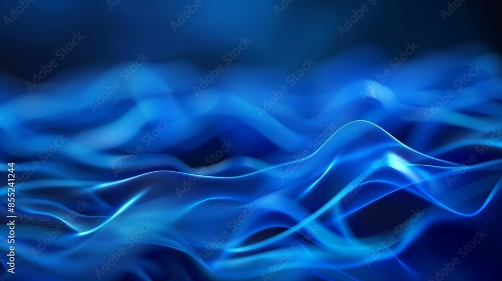 Obraz premium Abstract Blue Light Waves