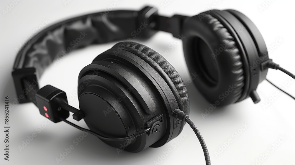 High-quality headphones on a white background. Headphone product photo High-quality headphones on a white background. Headphone product photo
